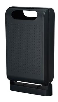 CORBEILLE SUR PIED URBANET 60L ANTHRACITE MAT - ACIER ANTI-CORROSION