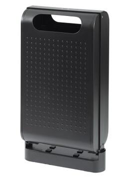 CORBEILLE URBANET SUR PIED 60L EN ACIER GRIS MANGANÈSE