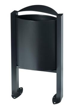 CORBEILLE ARKEA AVEC PIED 40L ET CENDRIER ANTHRACITE MAT