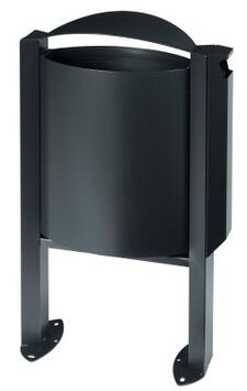 CORBEILLE SUR PIED ARKEA 40L AVEC CENDRIER 3L - ANTHRACITE MAT