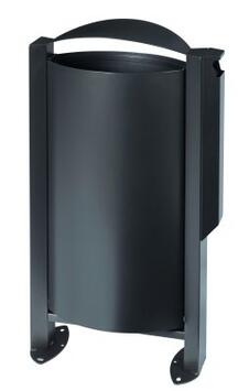 CORBEILLE ARKEA 60L AVEC CENDRIER 3L ANTHRACITE MAT - ANTI-CORROSION ET UV