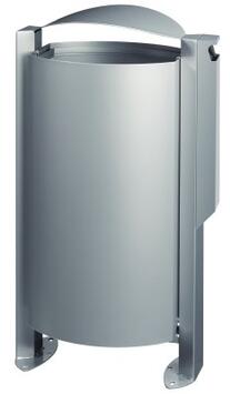 CORBEILLE SUR PIED ARKEA 100L AVEC CENDRIER INTÉGRÉ 3L - GRIS