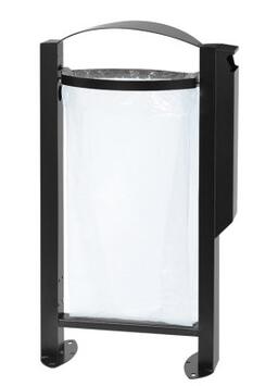CORBEILLE VIGI ARKEA SUR PIED 60L AVEC CENDRIER 3L - ANTI-UV ET ANTI-CORROSION