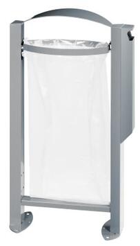 CORBEILLE SUR PIED ARKEA 60L GRISE AVEC CENDRIER 3L ANTI-CORROSION