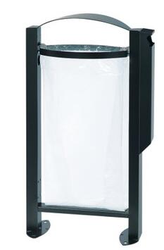 CORBEILLE ARKEA 60L AVEC CENDRIER 3L ANTHRACITE MAT - ANTI-CORROSION