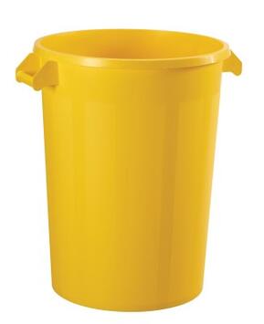 COLLECTEUR ALIMENTAIRE EN POLYÉTHYLÈNE 100L JAUNE
