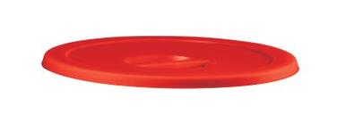 COUVERCLE ALIMENTAIRE EN POLYÉTHYLÈNE ROUGE 100L HIGH-DENSITY