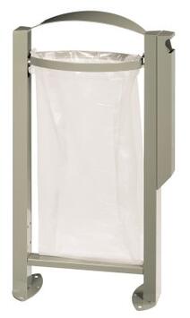 CORBEILLE ARKEA 60L ET CENDRIER INTÉGRÉ 3L GRIS CIMENT - ANTICORROSION