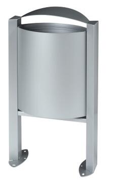 CORBEILLE SUR PIED ARKEA 40L SANS CENDRIER EN GRIS