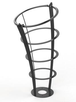 CORBEILLE ELICE EXTRÊME ANTICORROSION 110L GRIS MANGANÈSE