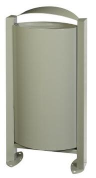 CORBEILLE ARKEA SUR PIED 60L SANS CENDRIER - GRIS CIMENT