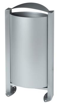 CORBEILLE SUR PIED ARKEA 60L SANS CENDRIER GRIS - ANTI-CORROSION