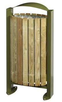 CORBEILLE ARKEA 60L EN BOIS VERT OLIVE - ANTI-CORROSION ET ANTI-UV