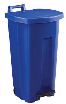 POUBELLE MOBILE À PÉDALE BOOGY 90L BLEU - POLYÉTHYLÈNE HAUTE DENSITÉ