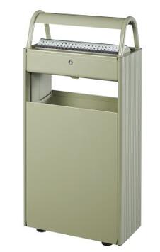 CORBEILLE SUR PIED KOPA 60L AVEC CENDRIER 12L - GRIS CIMENT