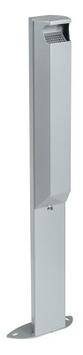 CENDRIER SUR PIED ARKEA 3L GRIS MÉTAL AVEC SERRURE ANTI-CORROSION