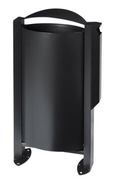 CORBEILLE SUR PIED ARKEA 60L AVEC CENDRIER 3L - ACIER ANTI-CORROSION