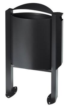 CORBEILLE SUR PIED ARKEA 40L AVEC CENDRIER 3L ANTI-CORROSION