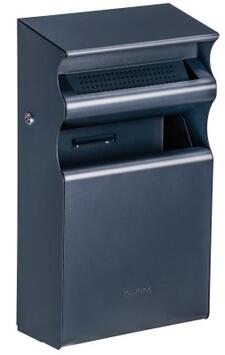 CORBEILLE MURALE KOPA 15L AVEC CENDRIER 2L ANTHRACITE MAT