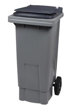 CONTENEUR KOROK 80L À 2 ROUES EN PLASTIQUE GRIS SANS BARRE