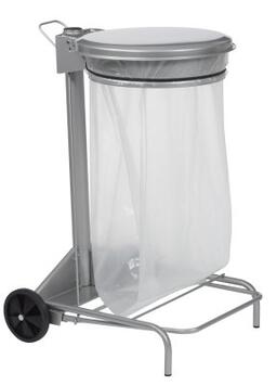 SUPPORT SAC À PÉDALE 50L COLLECTROULE - GRIS - ACIER ANTI-UV