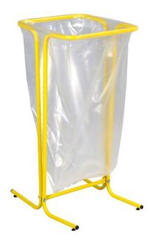 SUPPORT TUBULAIRE POUR SAC 110L SUR PIED - JAUNE