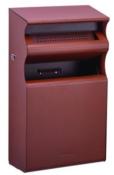 CORBEILLE MURALE KOPA 15L AVEC CENDRIER 2L EFFET CORTEN