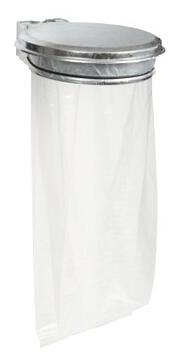 SUPPORT SAC 110L EXTÉRIEUR GALVA À CHAUD AVEC COUV. ANTI-UV