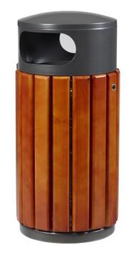 CORBEILLE ZENO À POSER/FIXER 40L EN BOIS DE CAMPHRE ET ACIER