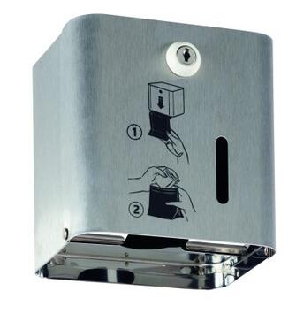 DISTRIBUTEUR DE SACHETS PÉRIODIQUES AXOS EN INOX BROSSÉ - CAPACITÉ 200