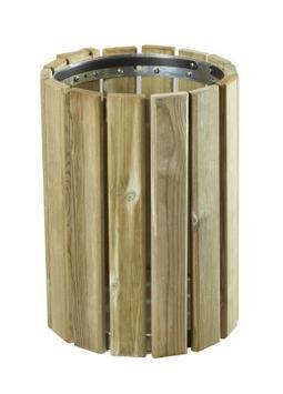 CORBEILLE MURALE EDEN RONDE EN BOIS RÉSINEUX 20L - ANTICORROSION