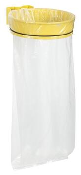 SUPPORT SAC 110L ECOLLECTO ESSENTIEL JAUNE - FIXATION MURALE OU POTEAU
