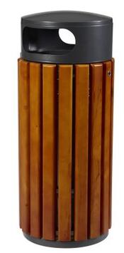 CORBEILLE ZENO 60L EN BOIS DE CAMPHRE ET ACIER ANTI-UV