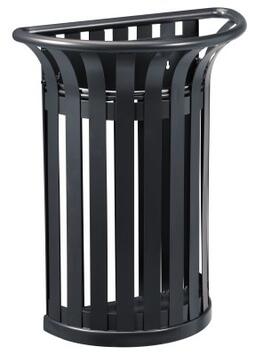 CORBEILLE MURALE TULIPE ANTHRACITE MAT 35L - ACIER ANTI-UV ET ANTICORROSION