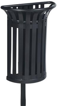 CORBEILLE TULIPE À FIXER SUR POTEAU 35L ANTHRACITE MAT