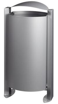 CORBEILLE SUR PIED ARKEA 100L SANS CENDRIER - GRIS ANTI-CORROSION