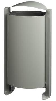 CORBEILLE ARKEA SUR PIED 100L SANS CENDRIER GRIS CIMENT ANTI-CORROSION