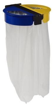 SUPPORT SAC MURAL CITWIN ESSENTIEL 2X110L JAUNE/BLEU - ACIER ANTI-UV