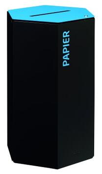 CORBEILLE DE TRI 50L ANTI-UV AVEC SERRURE HEXATRI MANGA/BLEU CIEL