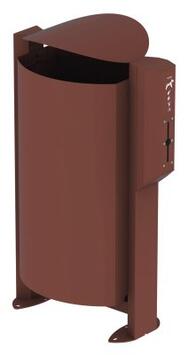 CORBEILLE ARKEA CANIN EFFET CORTEN AVEC DISTRIBUTEUR 200 SACS 100L