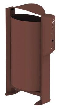 CORBEILLE ARKEA CANIN 60L EFFET CORTEN AVEC PIED - DISTRIBUTEUR 200 SACS