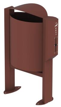 CORBEILLE ARKEA CANIN EFFET CORTEN 40L + 200 SACS - ANTI-UV ET ANTICORROSION