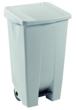 POUBELLE MOBILE À PÉDALE MOBILY 120L BLANC - AVEC ROUES
