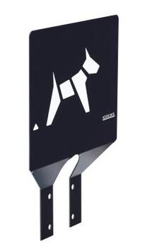 PLAQUE SIGNALÉTIQUE ANTI-UV POUR POTEAU ARKEA CANIN - GRIS MANGANÈSE