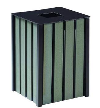CORBEILLE EDEN ETIK 50L EN LATTES RECYCLÉES GRIS - ANTI-UV ET ANTICORROSION