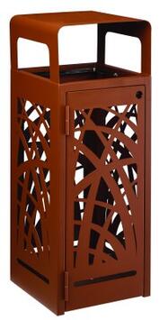 CORBEILLE CYBEL 110L EFFET CORTEN À POSER/FIXER - ANTI-UV ET ANTICORROSION