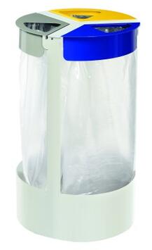 SUPPORT SAC CITWIN ESSENTIEL 3 FLUX 3X45L - ACIER ANTI-UV BLANC/GRIS/BLEU/JAUNE