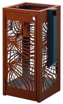 CORBEILLE BELLA ANTI-NUISIBLES 110L CORTEN AVEC CENDRIER 1.5L ANTHRACITE