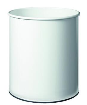 CORBEILLE À PAPIER PAPEA 15L BLANCHE - ACIER ANTI-UV