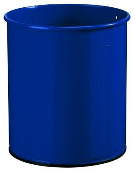 CORBEILLE À PAPIER LISSE BLEU PAPEA 15L ACIER ANTI-UV